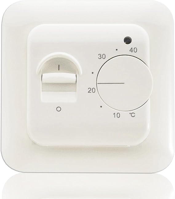 Lowenergie Manual Underfloor Heating Thermostat with Floor Sensor – 16A Electric Heater Controller, Precise Temperature Control, Energy-Saving, Easy Installation
