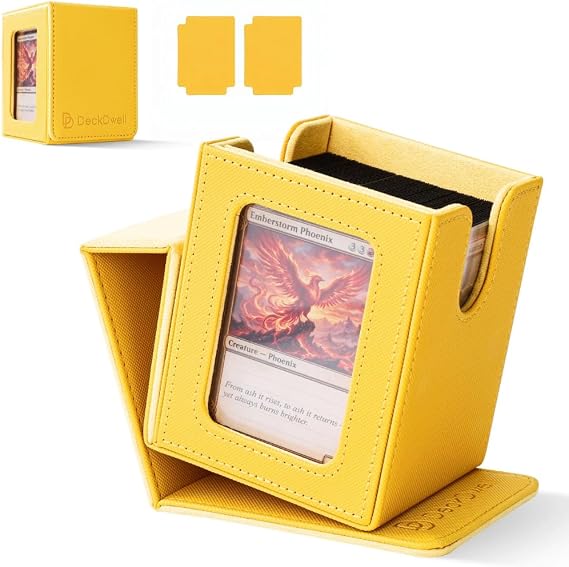 Commander Deck Box MTG 100 Card Holder with Display Window Yellow
