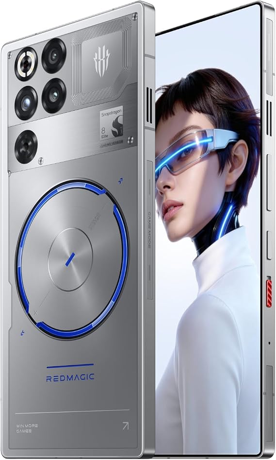 Redmagic 11S Pro Gaming Smartphone, SIM-Free, Snapdragon 8 Elite Gen 5, Reading Version, Built-in Water Cooling Fan, Full Flat Design, 144 Hz, AMOLED, 6.85 inches, 7500 mAh, 80 W, Fast Charging