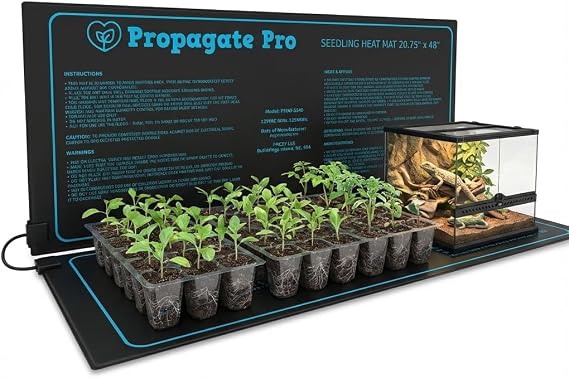Seedling Heating Mat, 4 Ft, Fits 4 Standard 1020 Trays, 48"