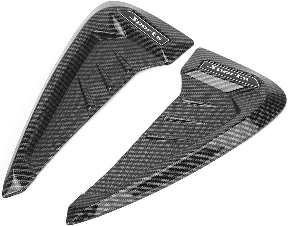 Side Vent Trim Pair Carbon Fiber Style Side Marker Air Wing Vent Trim Cover Universal Modification