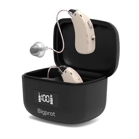 OTC Hearing Aids for Seniors, 2026 Rechargeable Digital Sound Amplifier with Noise Cancelling for Adults, Lightweight Beginner-Friendly Hearing Aids for People Hard of Hearing (Black)