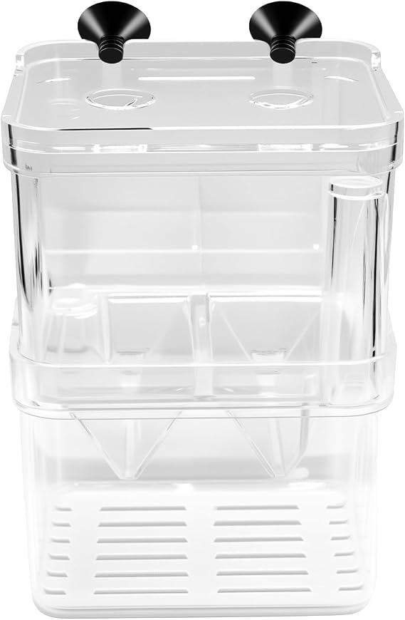 Breeding Box for Fish Tank, Aquarium Fish Breeding Box, Incubator Breeder Box, Floating Fry Isolation Box with Divider, Baby Guppy Betta Shrimp Breeder Cage for Small, Sick, Aggressive Fish