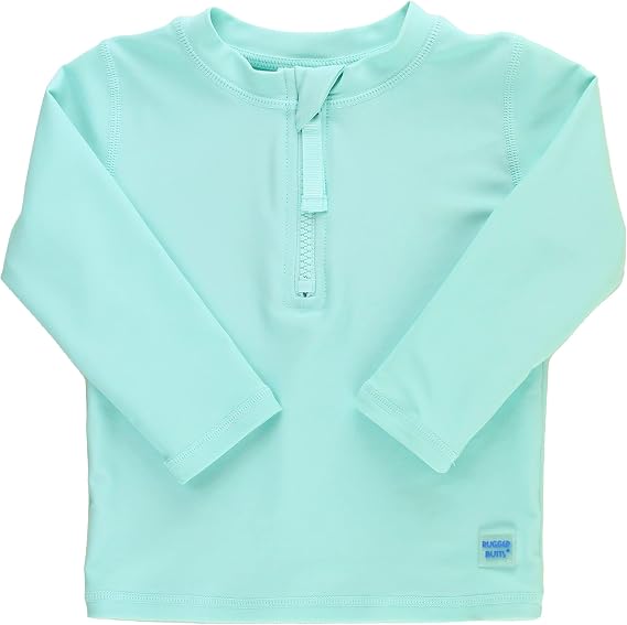 RUGGEDBUTTS Baby Rash Guard Rash Guard - Long Sleeve Swim Shirt UPF 50+ | 80% Nylon 20% Spandex, Solid Color Design, Classic Fit, Toddler Boys, Hand Wash Cold Lay Flat