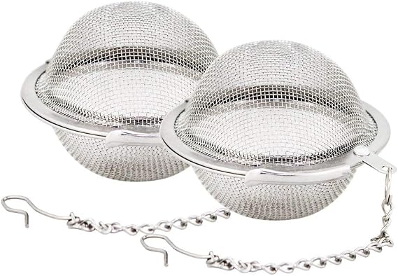 2pcs Stainless Steel Mesh Tea Ball 2.1 Inch Tea Strainers | Teas Infuser Strainer Filters for Teas