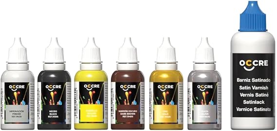 OcCre Premium Acrylic Paint Set for ROCKET Steam Locomotive Model Kit