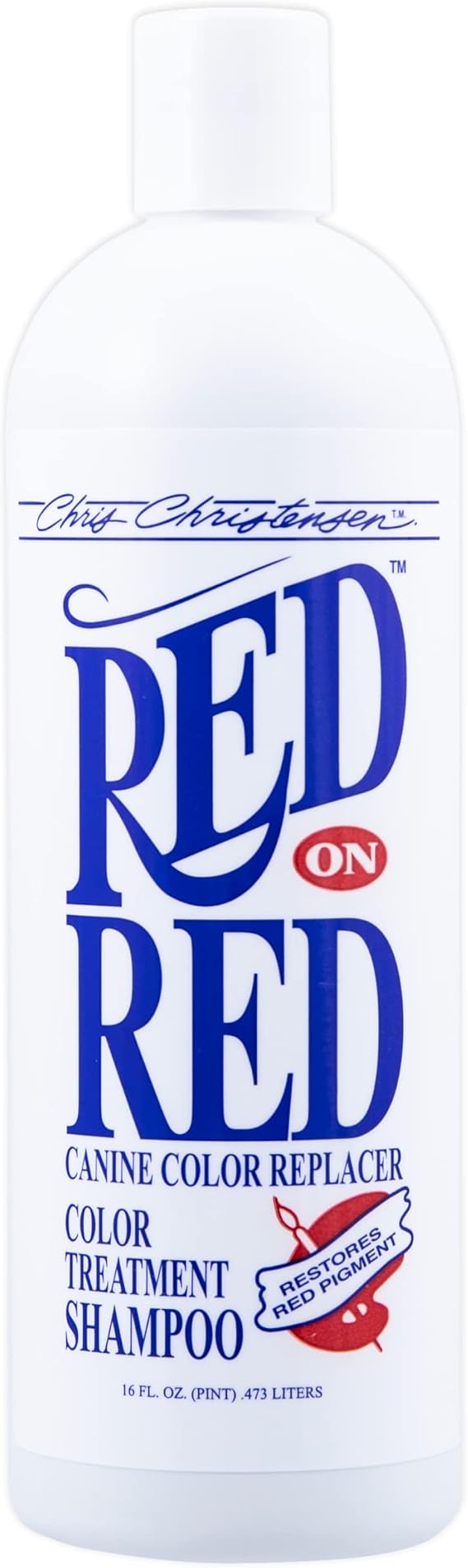 Chris Christensen Red on Red Color Treatment Dog Shampoo, Groom Like a Professional, Restore Color Pigment, Not a Dye, 16oz