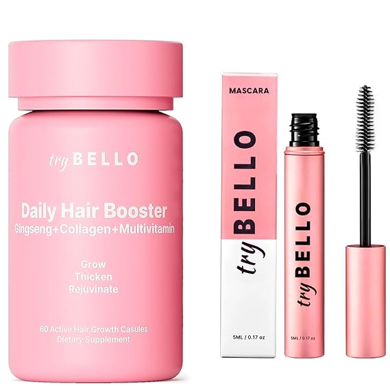 Trybello Hair Booster Capsules + Eyelash Growth Mascara