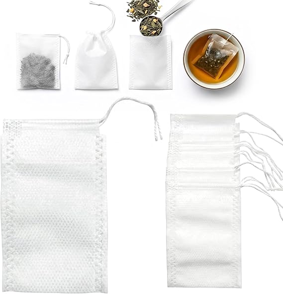50 Pcs Muslin Bags, Spice Tea Bag Small for Cooking Oat Bath (7 * 5cm) | Reusable Spice Sachet for Tea Coffee Filtering and Cooking