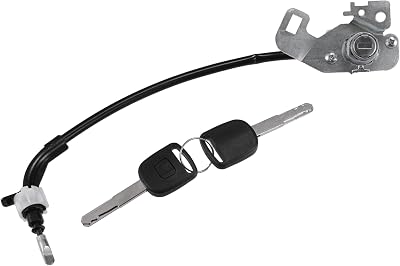 ACROPIX Left Driver Side Door Lock Cylinder with Cable with 2 Keys Fit for Honda Fit 2009-2013 No.72185TF0G01 - Pack of 3