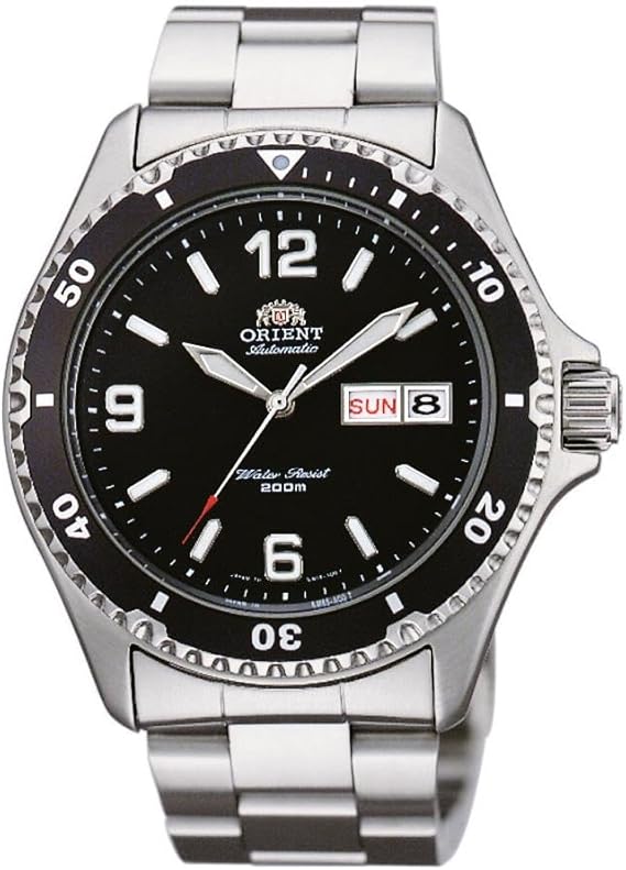 Orient Men's Watch FAA02001B9 Black Automatic, Silver, 41.5mm, Dive Watch