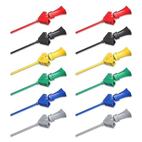 Goupchn SMD IC Test Hook Clip, 6 Colors | 12PCS, For Logic Analyzer, Electronic Testing