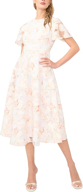 Ted Baker Women's Natalia Short Sleeve Round Neck Midi Dress