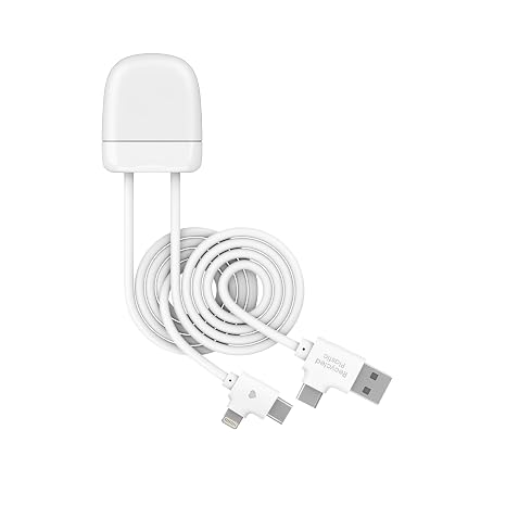 Xoopar - Multi USB Cable 4-in-1 with Smart Tracker Certified by Apple - Fast Charging 60W Data Transfer 1m Long - Connectors Type-C, Lightning, USB, USB-C - ICE TAG