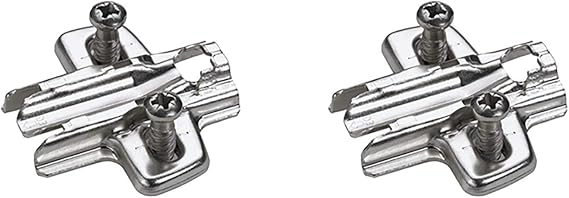 Hettich Cross Mounting Plate Oblong Hole Height Adjustment for Sensys and Intermat Hinges (9071626) x2