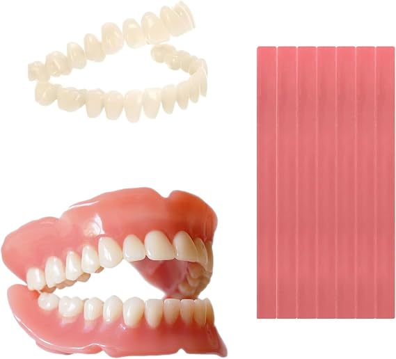 Dentures False Teeth DIY Kit Easy and Convenient DIY False Teeth Repair Missing Teeth or DIY Full Denture Kit False Teeth Upper and Lower Temporary False Teeth