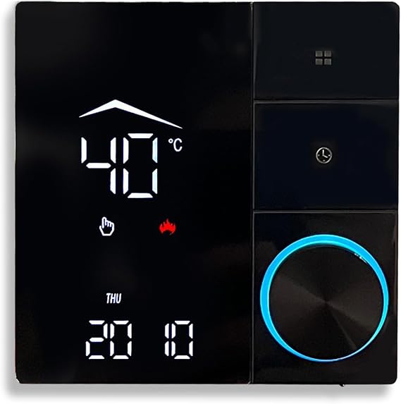 Smart Thermostat, WiFi Temperature Controller Panel 16A, APP Remote Scheduling, Programmable, IP20 Rated, for Home, Hotel, Office