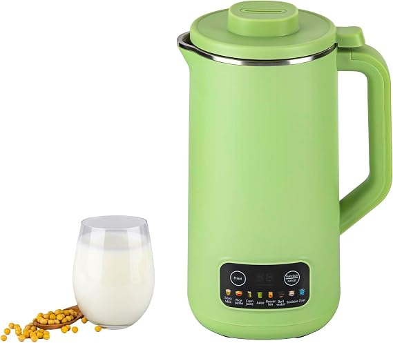 Nut Milk Maker Machine, 28.16 Oz Automatic Heating Wall Breaking Cooking Nut Milk Maker, Multi Automatic Almond Milk Machine With Blades, With Keep Warm/Self-Cleaning/Free Filtering-Green