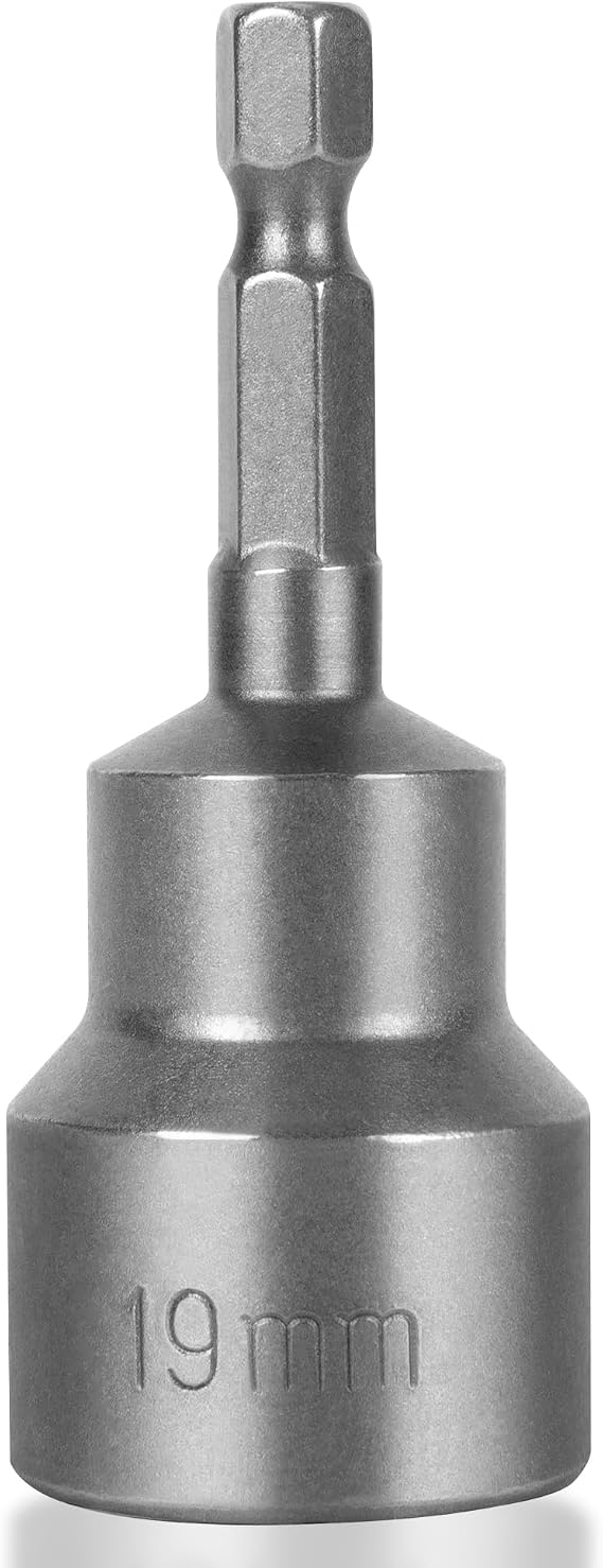 RV Scissor Jack Socket, Camper Travel Trailer Drill Adapter, Works with 3/4 inch or 19mm Hex Drive Jacks, 1/4 Inch Hex Shank, 1 Pack