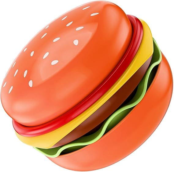 5PCS Ceramic Dinnerware Set with Unique Burger Design Ideal for Kids Adults Home Dining Event Easy to Cleaning Easy Cleaning Hamburger Themed Tableware