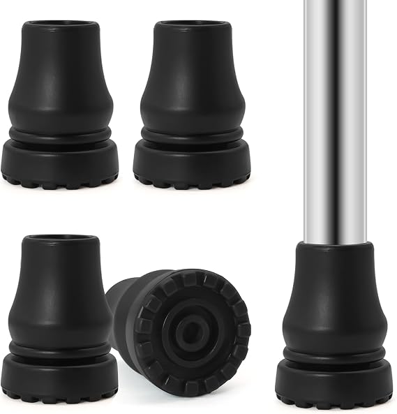 4 Pcs Replacement Crutch Tips 3/4 Inch Crutch Feet Cap Hiking Walker Tips