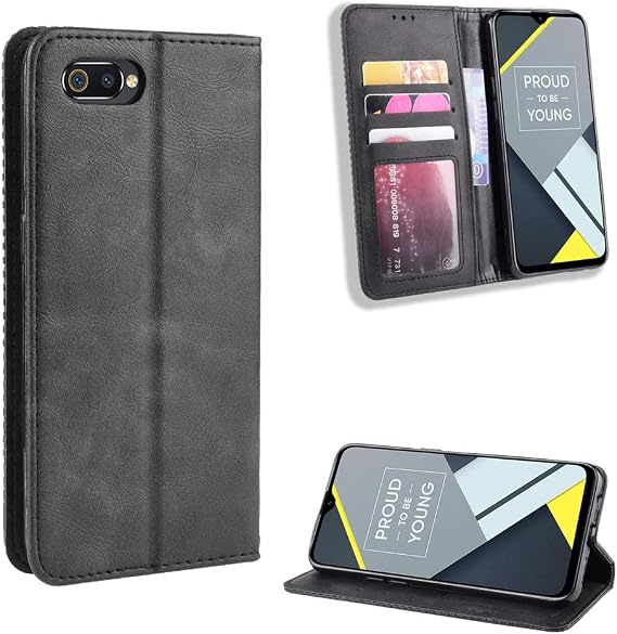 Jielangxin Keji Case for Oppo A1K Case Cover,Case for Oppo A1k CPH1923 Case PU Leather flip Cover Black
