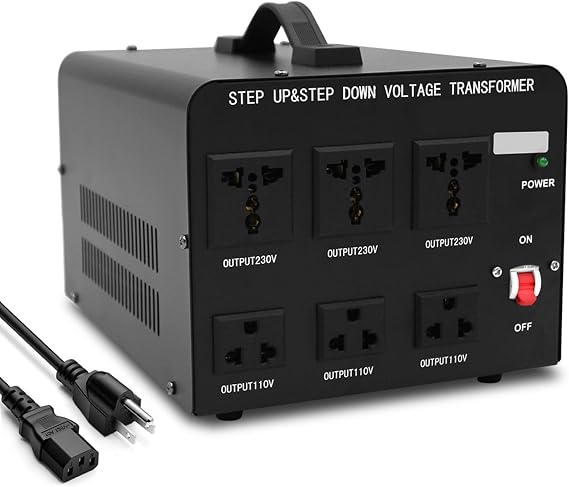 Voltage Converter Transformer, 3000W Step Up Step-Down Transformer 220V to 110V/110V to 220V Heavy Duty Power Converter
