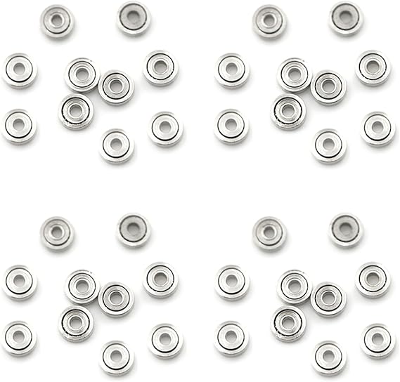 40Pcs 681ZZ Miniature Mini Ball Bearings Metal Open Micro-Bearing 1X3X1mm