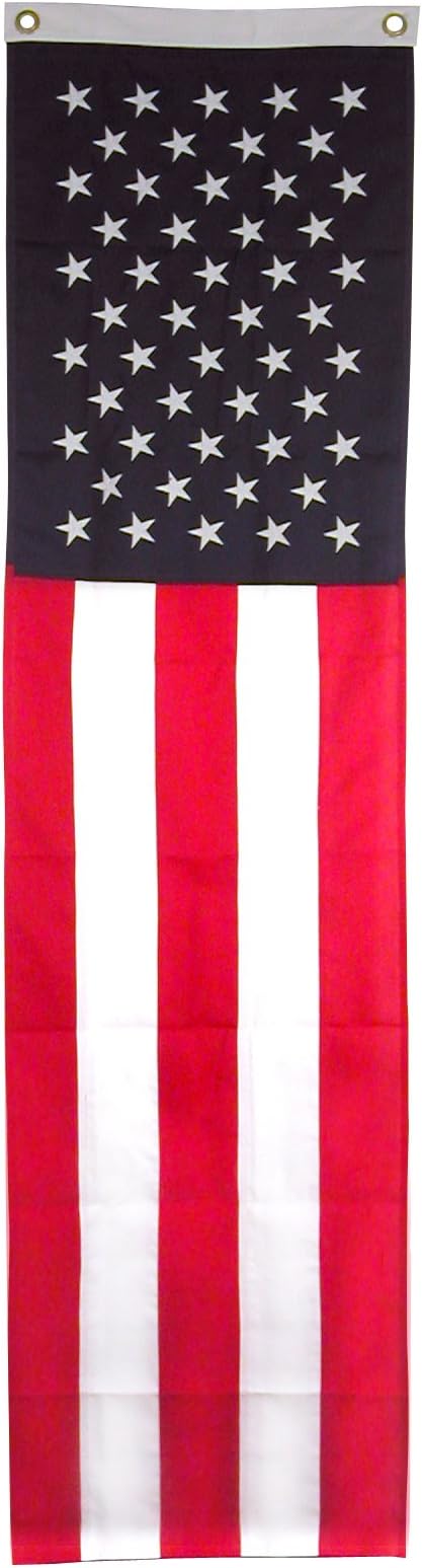 US Flag Pulldown - Double Sided Sewn Polyester - 20" x 8'