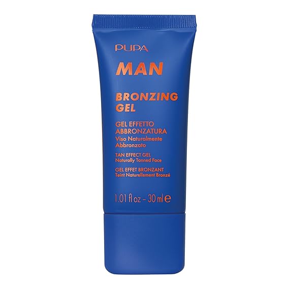 Pupa Milano Bronzing Gel, 002, 1.01 oz - Tan Effect Bronzer Gel - Liquid Matte Bronzer - Lightweight - With Hydrating Coconut Water - Makeup for Men