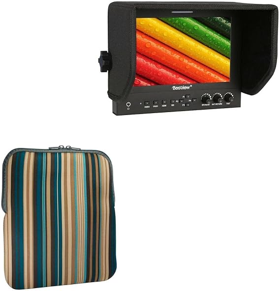 BoxWave Case Compatible with Bestview BSY702F-HDS - Chic Pouch, Retro 70's Design Neoprene Slip Sleeve - City Lights