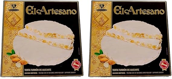Torta de Turrón de Alicante – Spanish Almond Nougat Torta 200g (Pack of 2)