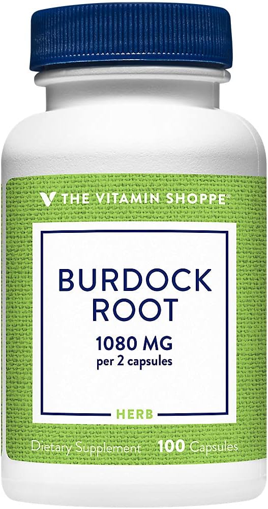 The Vitamin Shoppe Burdock Root (Arctium Lappa) 1080mg Traditional (100 Capsules)