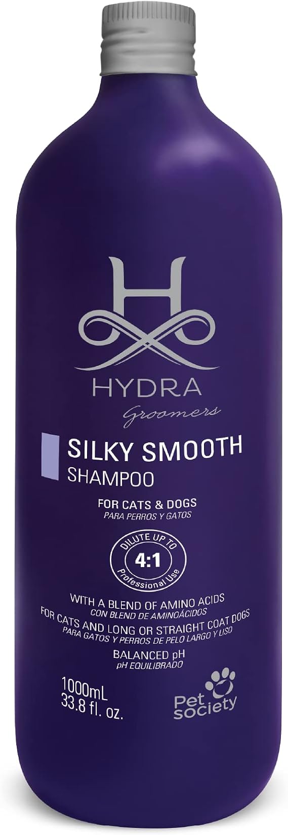 Hydra Silky Coat Dog Shampoo Professional Smoothing Shampoo for Dogs & Cats 33.8 oz