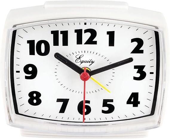 Equity 33100 Electric Silent Analog Alarm Clock with Lighted Dial