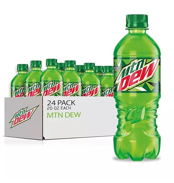 Mountain Dew Soda, 20 Fl Oz (Pack of 24)