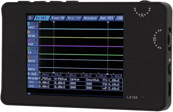 4 Channel Logic Analyzer Portable Logic Analyzer Handheld Programmable Handheld Device with 2.8in Display Screen