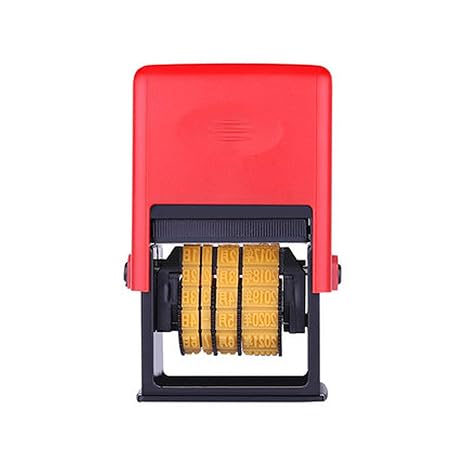 Handheld Coding Machine Expiration Number Printer Production Date Code Coding Tools Manual Lot Mark Printing Machine Printer Metal Wood Bottle (Real Font)