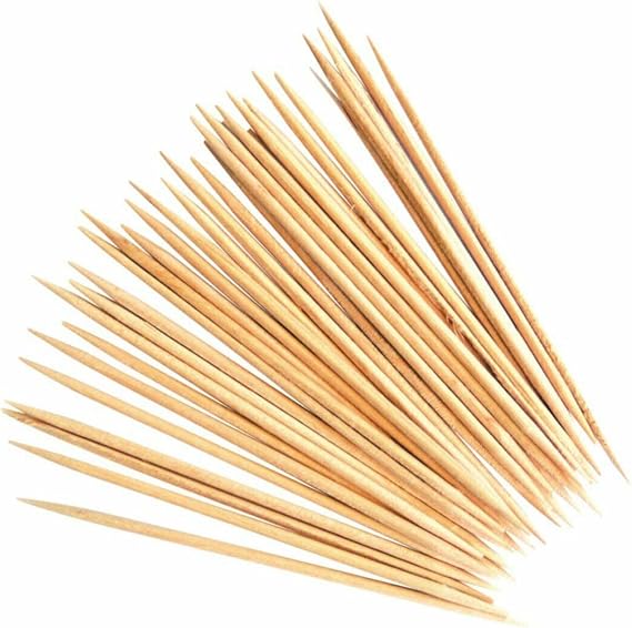 100 Pieces Tooth Picks Wooden Bamboo Stick Dental Floss Toothpick Cocktail Fruit Cheese