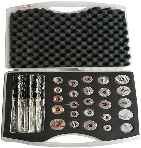 31pcs Valve Seat Reamer Motorcycle Mini Car Valve Seat Tool Set 22-38MM with Storage Box
