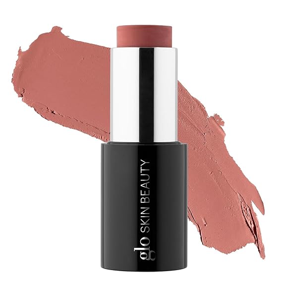 Glo Skin Beauty Cream Blush Stick, 3-in-1 Multi-Use, Bliss | Cheek, lip, and lid tint in one stick, long-wear formula, skincare benefits, blush stick for dry or mature skin