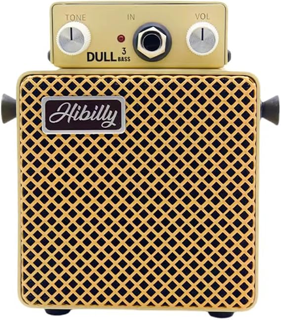 Dull3 Full-Metal Mini Bass Amplifier, Rechargeable 3W Pocket Micro Amp with Clean/Overdrive/Distortion Modes, 3" Speaker, 1200mAh Battery