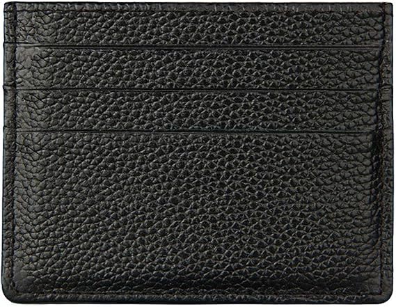 Hibate RFID Blocking Genuine Leather Unisex Slim Credit Card Case Holder Debit Wallet Sleeve - Black