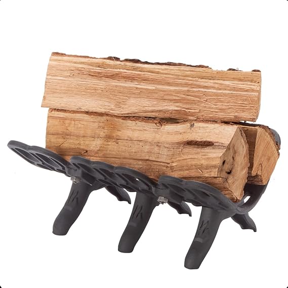 18 inch Fireplace Grate Heavy Duty, Cast Iron Fire Grate - 18" W x 15" D X 7.5" H