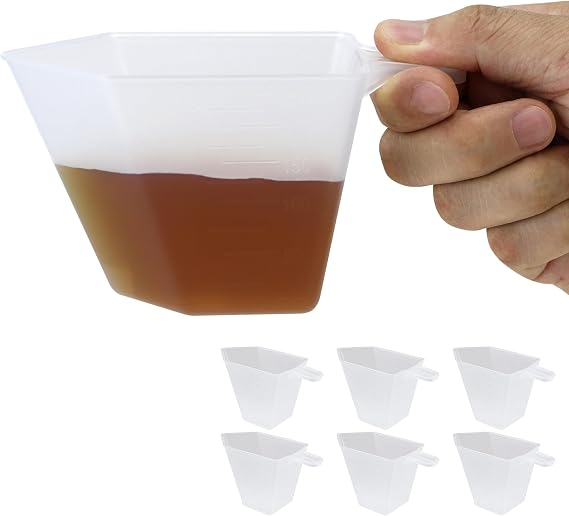 EIKS 6 Pack Plastic Measuring Cups with 250ml Capacity | For Measuring Rice Bean Dry and Liquid Ingredient, Laundry Detergent, Cooking Bakeware, DIY Craft Painting Task