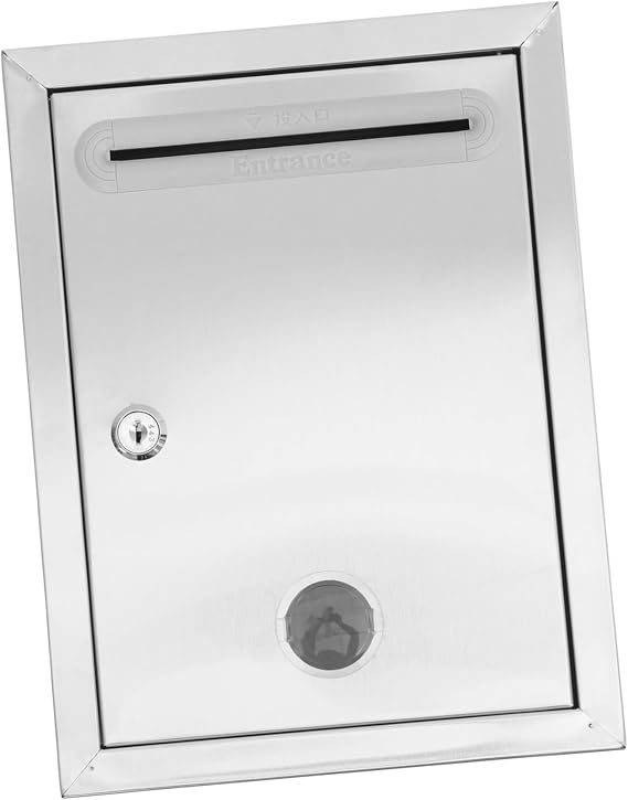 TEHAUX Lockable Stainless Steel Suggestion Box with Slot Wall Mounted Mailbox for Secure Donations Public Voting and Comments Easy Installation Medium