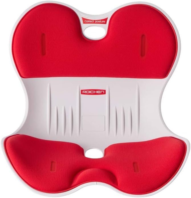Roichen Chair for Ladies (Medium), Red, Posture Correction Chair, Lumbar Support, Back & Waist Support