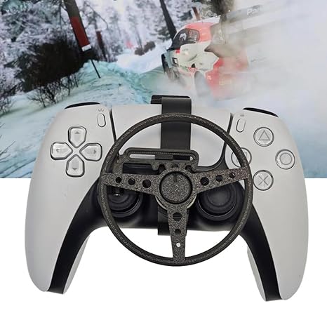 Mini Racing Steering Wheel for PS5 and for P5 Slim Controller, 3D Printing Racing Games Mini Steering Wheel Replacement for P 5 Slim Accessories