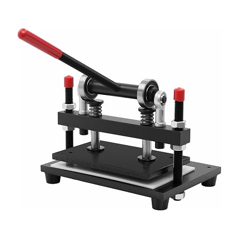 Adjustable Leather Die Cutting Machine Paper Foam Cutter Manual Hand Embosser Mold Craft Steel Plate Embossing Diy Clicker Press Cut Large Area Hydraulic Stamping Industrial Equipment Workshop Tools