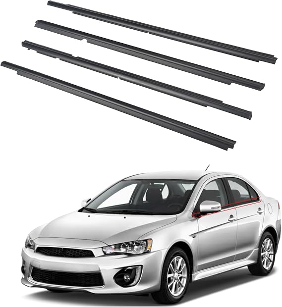 Window Moulding Trim Weatherstrip Fit for Mitsubishi Vehicle 08-17 Lancer